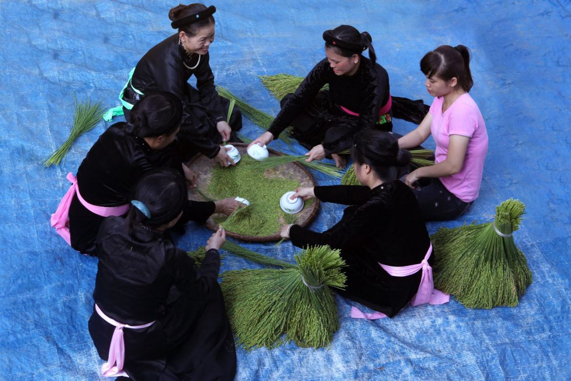 Lễ hội giã cốm truyền thống tại vùng cao ở Tuyên Quang